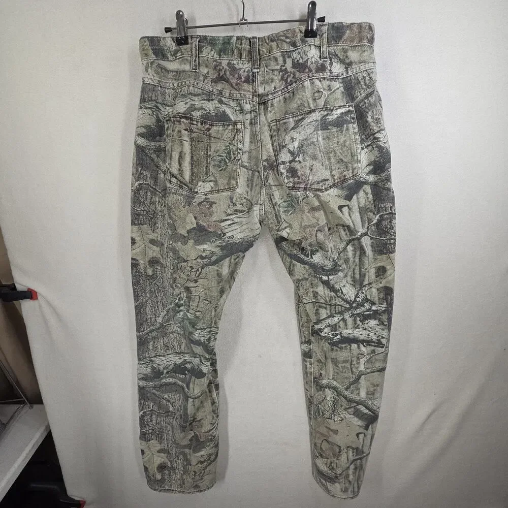 Mossy Oak Pants Mens 36x34 Green Hunting Country Camo Pockets Woodlands Y2k 2000